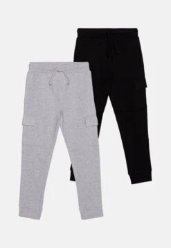 Friboo Unisex 2 PackPantaloni SportiviGrey/Black Bambini Pantaloni F5724B02C-C11